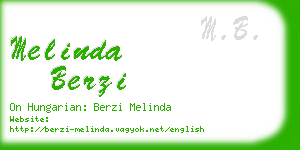 melinda berzi business card